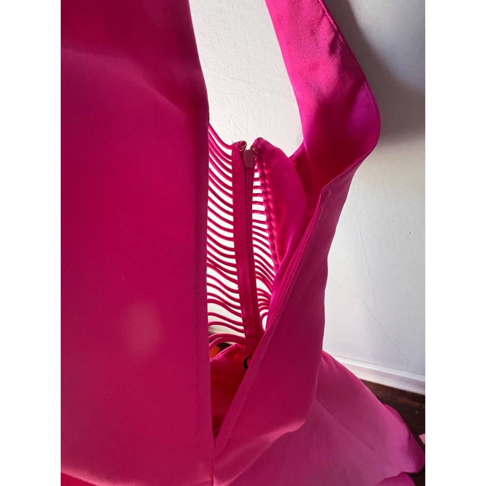 Marciano Arissa Pink V-Neck Caged Back Gown Size 8 - Picture 6 of 7